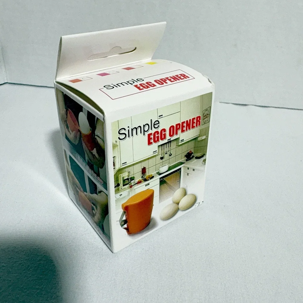 Vintage Simple Egg Opener Plastic Handheld Egg Cracker Tool SEALED